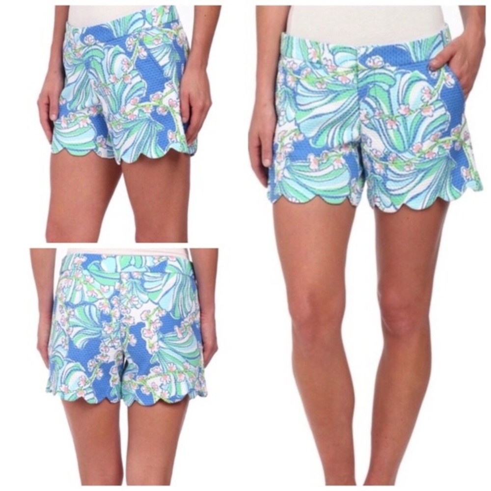 Lilly Pulitzer Blue Bay Coasting Buttercup Shorts